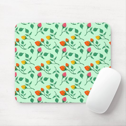 Florence met gekleurde rozen bloemen muismat (Met muis)