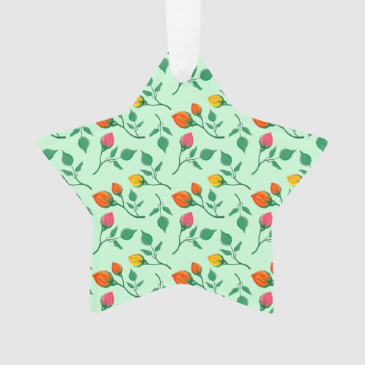 Florence met gekleurde rozen bloemen ornament (voorkant)
