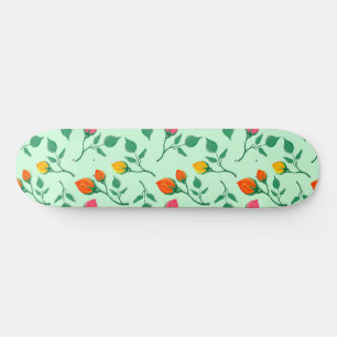 Florence met gekleurde rozen bloemen persoonlijk skateboard