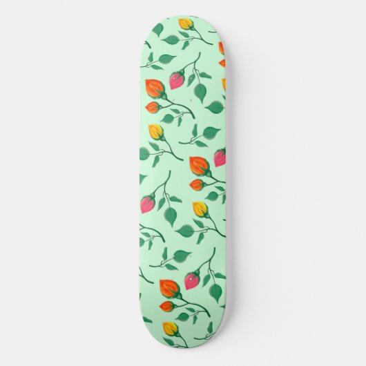 Florence met gekleurde rozen bloemen persoonlijk skateboard (Voorkant)