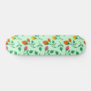 Florence met gekleurde rozen bloemen persoonlijk skateboard