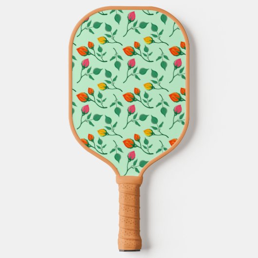 Florence met gekleurde rozen bloemen pickleball paddle (Voorkant)