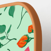 Florence met gekleurde rozen bloemen pickleball paddle (Links Detail)