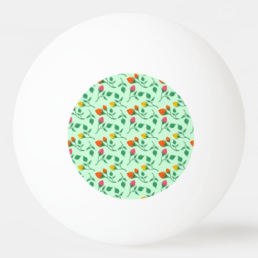 Florence met gekleurde rozen bloemen pingpongbal (Voorkant)