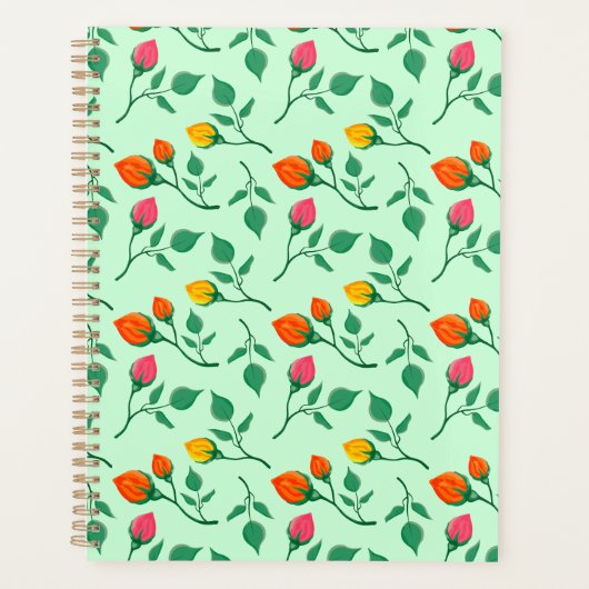 Florence met gekleurde rozen bloemen planner (Voorkant)