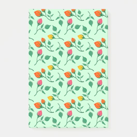 Florence met gekleurde rozen bloemen post-it® notes (Voorkant)