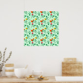 Florence met gekleurde rozen bloemen poster (Keuken)