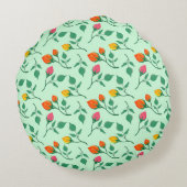 Florence met gekleurde rozen bloemen rond kussen (Achterkant)
