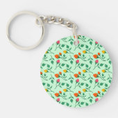 Florence met gekleurde rozen bloemen sleutelhanger (Voorkant)