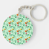 Florence met gekleurde rozen bloemen sleutelhanger (Achterkant)