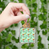 Florence met gekleurde rozen bloemen sleutelhanger (Hand)