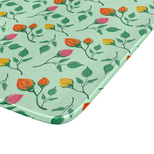 Florence met gekleurde rozen bloemen snijplank (Hoek)