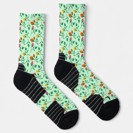 Florence met gekleurde rozen bloemen sokken (Rechts)