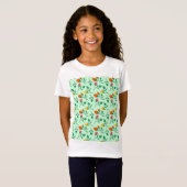 Florence met gekleurde rozen bloemen t-shirt (Voorkant volledig)