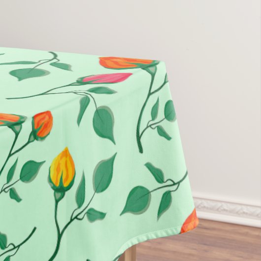 Florence met gekleurde rozen bloemen tafelkleed (Voorbeeld)