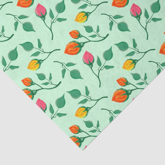 Florence met gekleurde rozen bloemen tissuepapier (Detail)