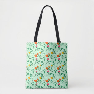 Florence met gekleurde rozen bloemen tote bag