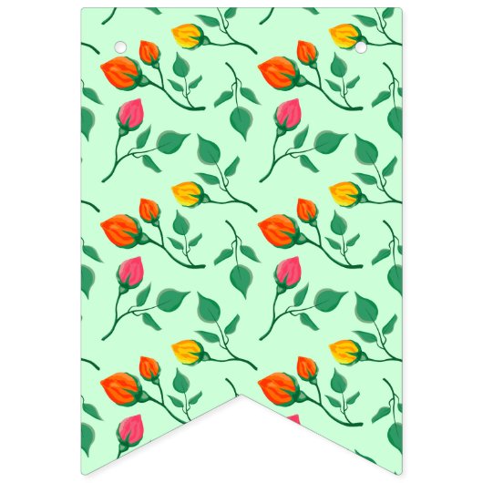 Florence met gekleurde rozen bloemen vlaggetjes (Tweede vlag)