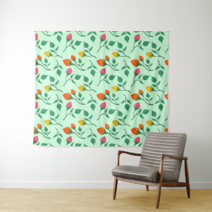 Florence met gekleurde rozen bloemen wandkleed