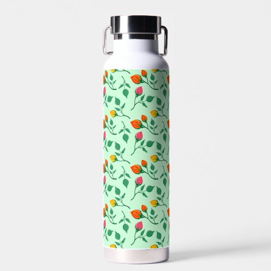 Florence met gekleurde rozen bloemen waterfles (Voorkant)