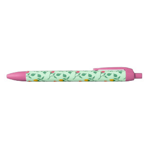 Florence met gekleurde rozen bloemen zwarte inkt pen