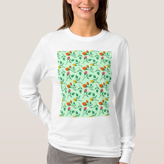 Florence met gekleurde rozen T-Shirt (Voorkant)