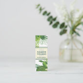 Florence met groene bladeren en kleine bloemen mini visitekaartje (Staand voorkant)