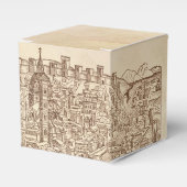 Florence, middeleeuws houtsnede bedankdoosjes (Voorkant Zijde)