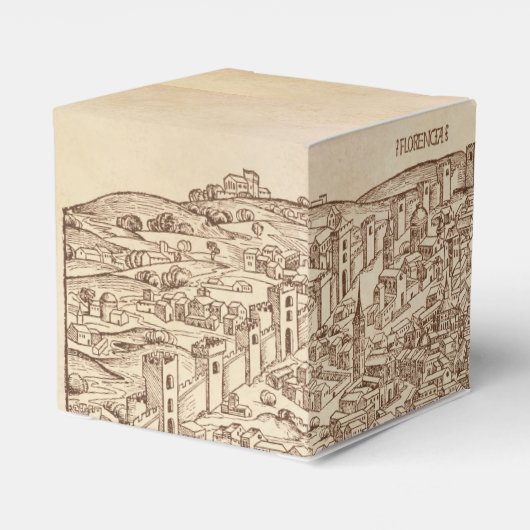 Florence, middeleeuws houtsnede bedankdoosjes (Achterkant)