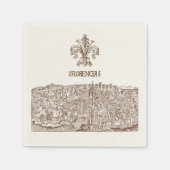 Florence, middeleeuws houtsnede servetten (Voorkant)