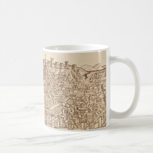 Florence, middeleval Woodcut Koffiemok (Rechts)