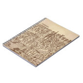 Florence, middeleval Woodcut Notitieboek (Linkerzijde)