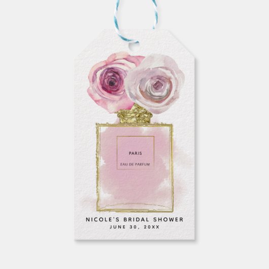 Florence Mode Perfume Flaconroze Roses Glam Cadeaulabel (Achterkant)