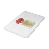 Florence Mode Perfume Fles Red Roses Gold Glam Badmat (Gekanteld)