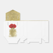 Florence Mode Perfume Fles Red Roses Gold Glam Bedankdoosjes (Uitgevouwen)