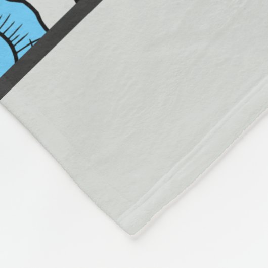 Florence naadloos patroon blauw en roze gepersonal fleece deken (Hoek)