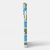 Florence naadloos patroon blauw en roze gepersonal iPhone hoesje (Linkerkant)