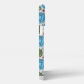 Florence naadloos patroon blauw en roze gepersonal iPhone hoesje (Rechterkant)