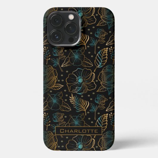 Florence naadloos patroon Geppersonaliseerde naam iPhone Hoesje (Achterkant)