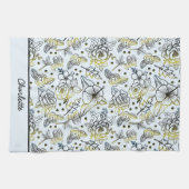 Florence naadloos patroon grote bloesem op maat theedoek (Horizontaal)