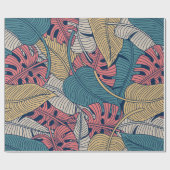 Florence naadloos patroon met bladeren. tropische  cadeaupapier (Vlak)