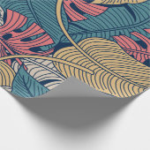 Florence naadloos patroon met bladeren. tropische  cadeaupapier (Hoek)