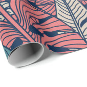 Florence naadloos patroon met bladeren. tropische  cadeaupapier (Rol Hoek)