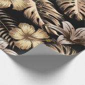 Florence naadloos patroon met bladeren. tropische  cadeaupapier (Hoek)