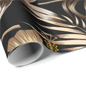 Florence naadloos patroon met bladeren. tropische  cadeaupapier (Rol Hoek)