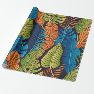 Florence naadloos patroon met bladeren. tropische  cadeaupapier