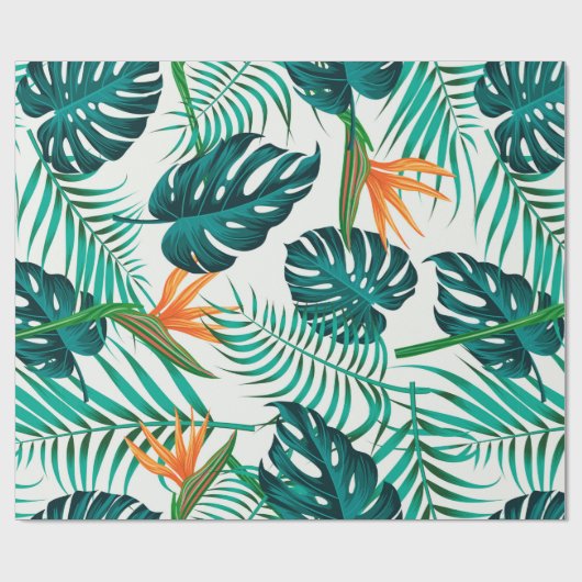 Florence naadloos patroon met bladeren. tropische  cadeaupapier (Vlak)