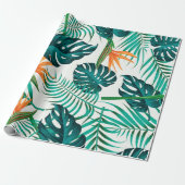 Florence naadloos patroon met bladeren. tropische  cadeaupapier (Uitgerold)