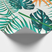 Florence naadloos patroon met bladeren. tropische  cadeaupapier (Hoek)