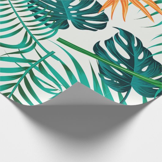 Florence naadloos patroon met bladeren. tropische  cadeaupapier (Hoek)